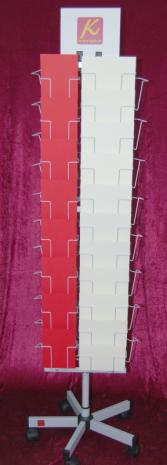 Kartenbodenständer, 130/180 mm, 95 Fächer, 2-reihig, 5-seitig, schwarz